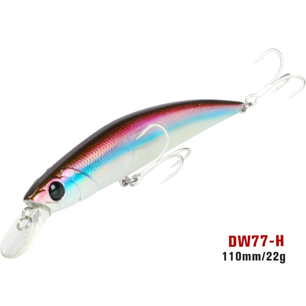 Long Casting Sinking Minnow Saltwater Fishing Lure 110mm 22g