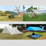 5x3m 4x3m Awning With Support Pole Rope Peg Waterproof Tarp Tent Shade