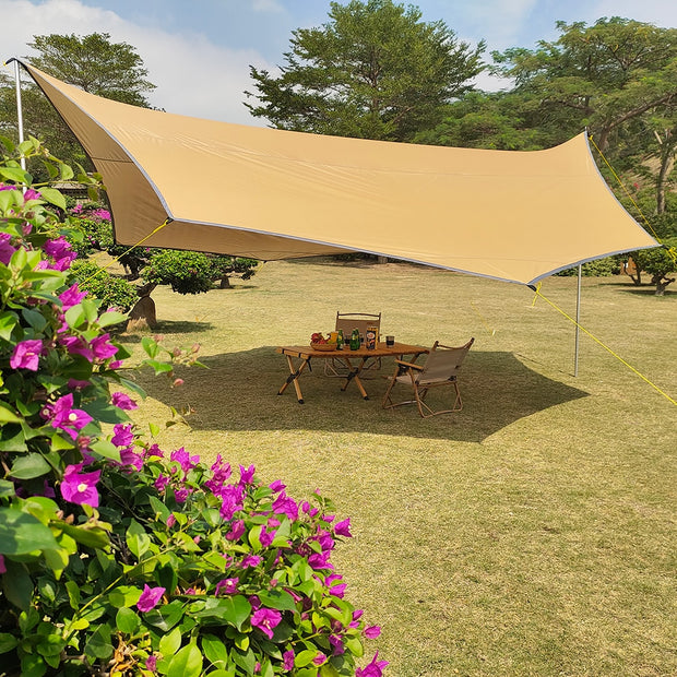 Octagon 5.1x5.1m Large Tarp Waterproof Shade Sail Sun Shelter