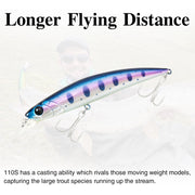 Long Casting Sinking Minnow Saltwater Fishing Lure 110mm 22g