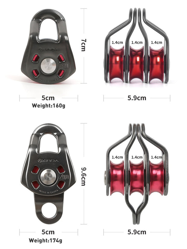 Three Pulley Cableway Crosses Rock Climbing Rescue To Expand Hoisting Ball Bearing Pulley Block