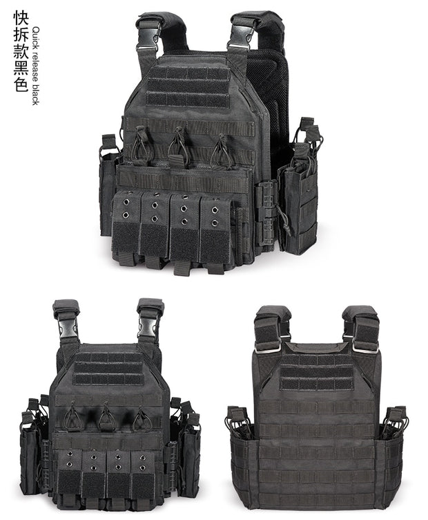 Outdoor Protective Adjustable 1000D Nylon Plate Carrier Tactical Vest Outdoor Protective Adjustable