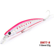 Long Casting Sinking Minnow Saltwater Fishing Lure 110mm 22g