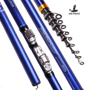 Carbon fiber 3.6M 4.5M 5.4M 6.3M Spinning Fishing Rod M Power Telescopic Rock Fishing Rod