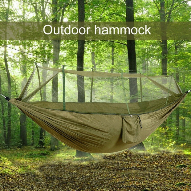 Lightweight Portable Camping Hammock Waterproof Mosquito Net Hammock Canopy 210T Nylon