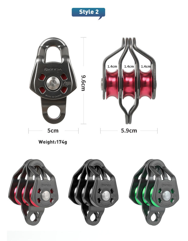 Three Pulley Cableway Crosses Rock Climbing Rescue To Expand Hoisting Ball Bearing Pulley Block