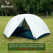 2 Person Ultralight Tent 20D Nylon Silicone Coated Fabric Waterproof Tourist Backpacking Tent