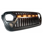 Jeep Wrangler JL 4th Generation Front Grill With Amber LED Running Lights