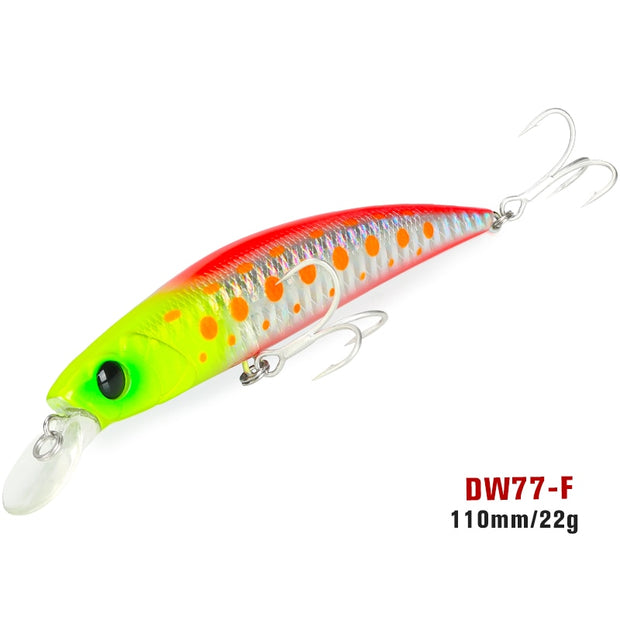 Long Casting Sinking Minnow Saltwater Fishing Lure 110mm 22g