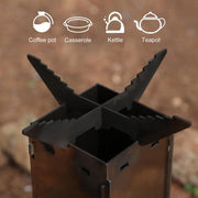 Portable Collapsible Camping Wood Stove Stainless Steel Rocket Stove