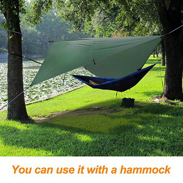 Waterproof Tarp Tent Shade Outdoor Camping Hammock Rain Fly Ultralight 360x290cm