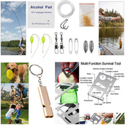 15pcs Outdoor Survival Kit Set Camping Travel Multifunction Tactical Defense And Fishing