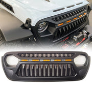 Jeep Wrangler JL 4th Generation Front Grill With Amber LED Running Lights