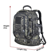 60L Camo Men Military Tactical Expandable Backpack Hiking Backpacks