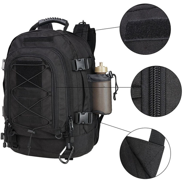 Extra Large 60L Tactical Backpack for Men Women Outdoor Water Resistant Hiking Backpacks