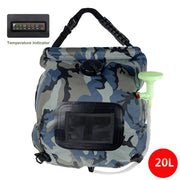 20L Outdoor Camping Hiking Solar Shower Bag  Hydration Bag Hose Switchable Shower Head