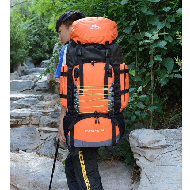 90L Travel Camping Backpack Rucksack Hiking Climbing Bag Large Capacity Backpack