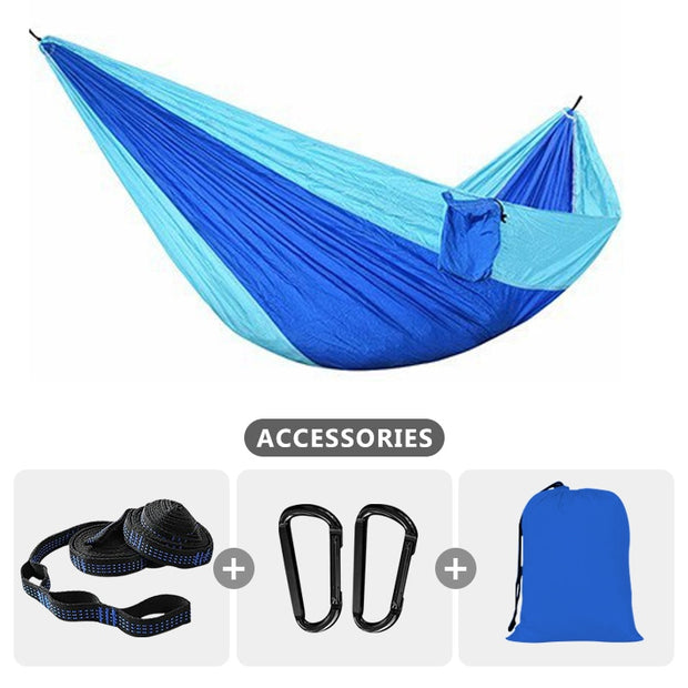 Camping Hammock For Single 220x100cm Outdoor Parachute Hammock Swing Travel