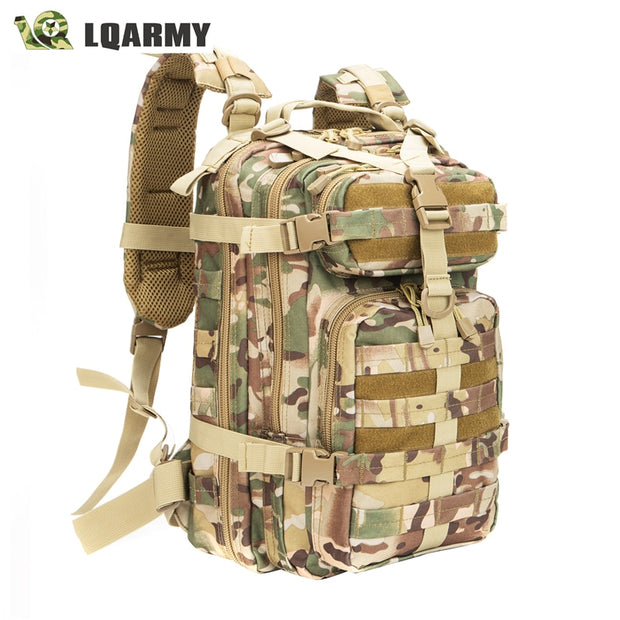 Men Army Military Tactical Backpack 1000D Polyester 30L 3P Softback