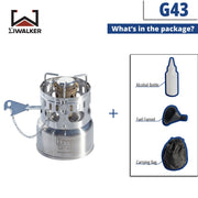 G43 Camping Gasoline Stove Burner, Outdoor Silent Burner for Travelers