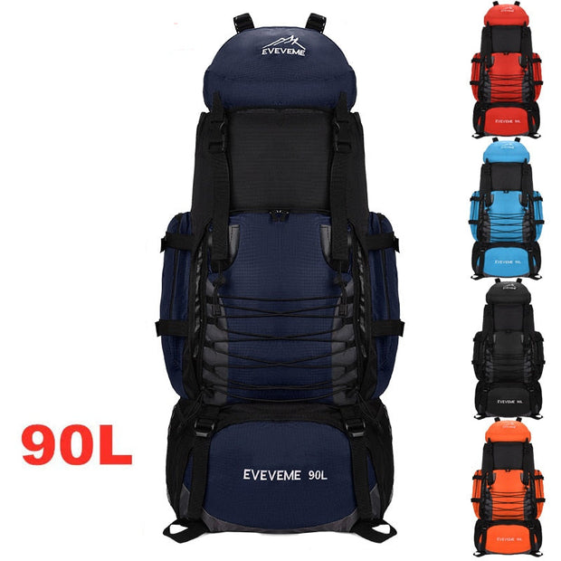 90L Travel Camping Backpack Rucksack Hiking Climbing Bag Large Capacity Backpack