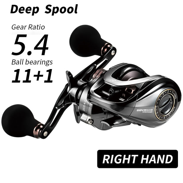 Bait casting Reel Remsysteem Reel 9.5Kg Max Drag 11 + 1 BB 5.4/7.2 Gear Ratio High-speed Fishing Reel