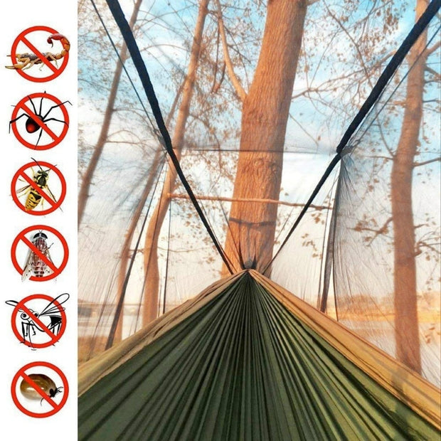 Lightweight Portable Camping Hammock Waterproof Mosquito Net Hammock Canopy 210T Nylon