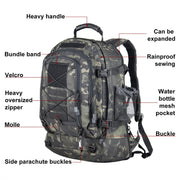 60L Camo Men Military Tactical Expandable Backpack Hiking Backpacks