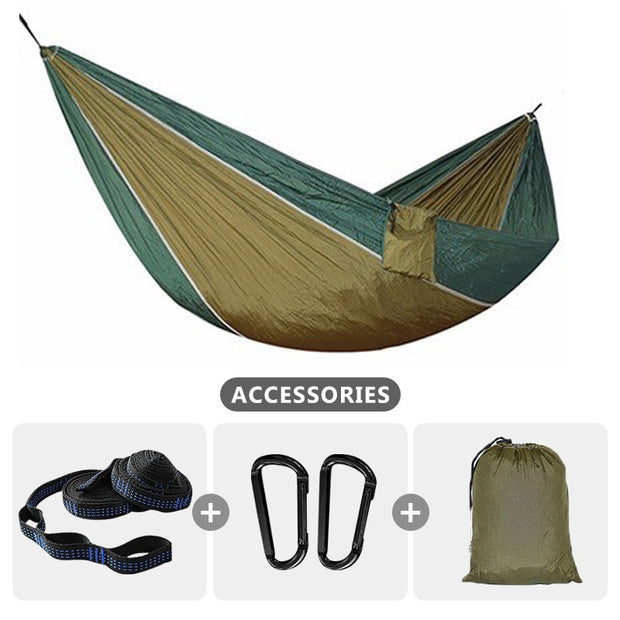 Camping Hammock For Single 220x100cm Outdoor Parachute Hammock Swing Travel