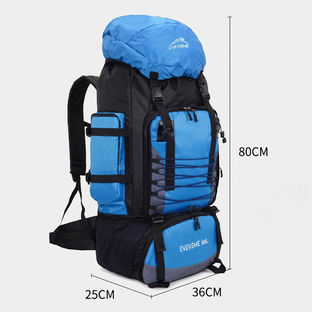 90L Travel Camping Backpack Rucksack Hiking Climbing Bag Large Capacity Backpack