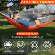 Camping Hammock For Single 220x100cm Outdoor Parachute Hammock Swing Travel