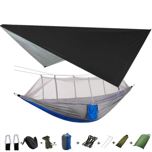 Lightweight Portable Camping Hammock Waterproof Mosquito Net Hammock Canopy 210T Nylon