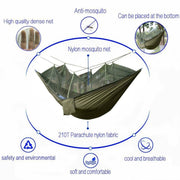 Lightweight Portable Camping Hammock Waterproof Mosquito Net Hammock Canopy 210T Nylon