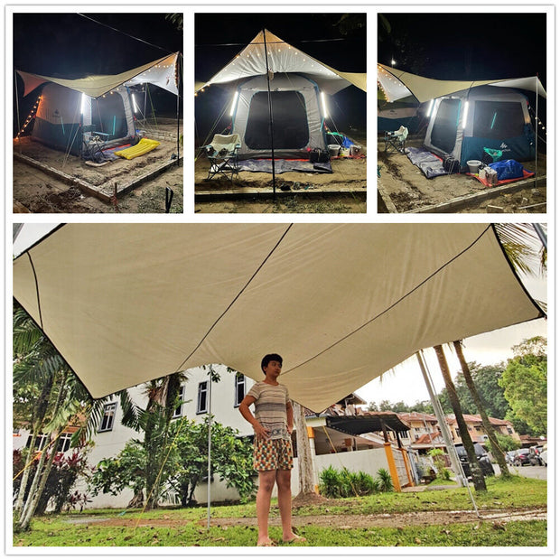 Octagon 5.1x5.1m Large Tarp Waterproof Shade Sail Sun Shelter