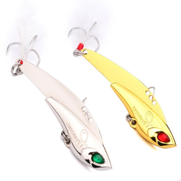 62mm Fishing Lures Hook Spoon Wobble Metal Hard Bait Vib Lures For Fishing