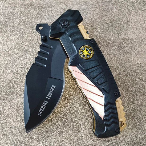 High Quality US Army Special Force Folding Tactical Knife 440C Steel Sharp Blade Fast Opening Survival Camping Tool