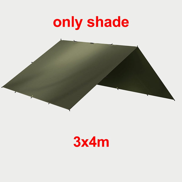 Camping 19 Hanging Points Tent Tarp Survival Sun Shelter Shade Canopy 4x4 3x4 3x3