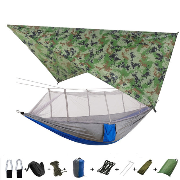 Lightweight Portable Camping Hammock Waterproof Mosquito Net Hammock Canopy 210T Nylon