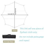 Octagon 5.1x5.1m Large Tarp Waterproof Shade Sail Sun Shelter