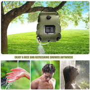 20L Outdoor Camping Hiking Solar Shower Bag  Hydration Bag Hose Switchable Shower Head