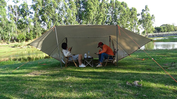 Camping 19 Hanging Points Tent Tarp Survival Sun Shelter Shade Canopy 4x4 3x4 3x3