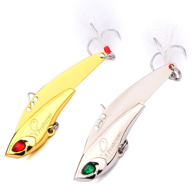 62mm Fishing Lures Hook Spoon Wobble Metal Hard Bait Vib Lures For Fishing