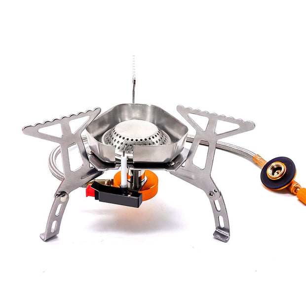 Camping Portable Folding Wind Proof Gas Stove Outdoor Strong Fire Stove Heater