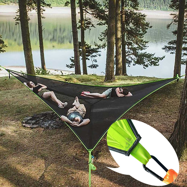 Portable Tourist Tent Multi-Person Triangular Hammock Garden Swing Tent