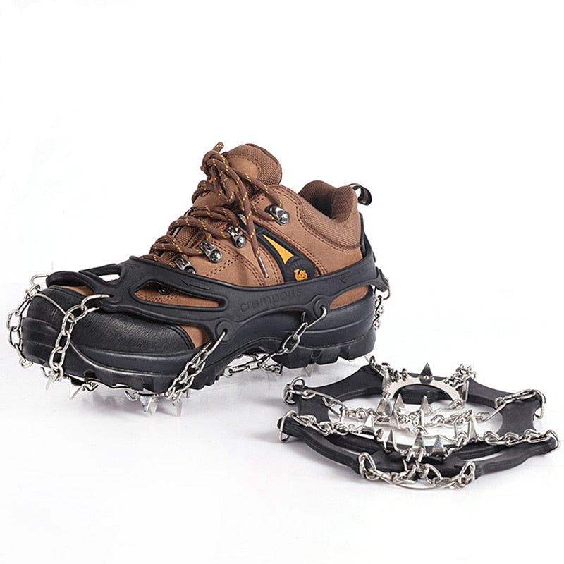 DONG Crampons Spikes Child Ice Grips 13 Teeth Ice Snow Grips Multi