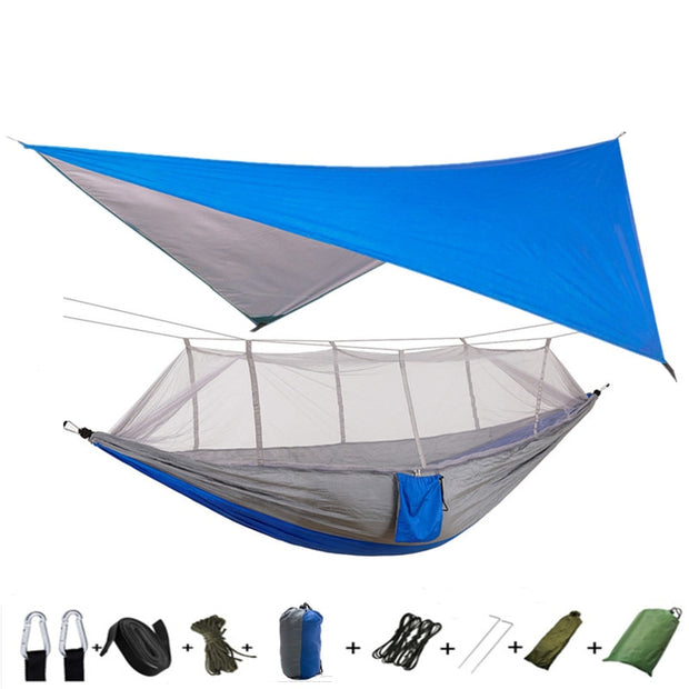 Lightweight Portable Camping Hammock Waterproof Mosquito Net Hammock Canopy 210T Nylon