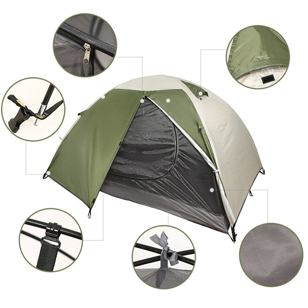 Ultralight 2 Person Backpacking Tent Double Layer Camping Tent