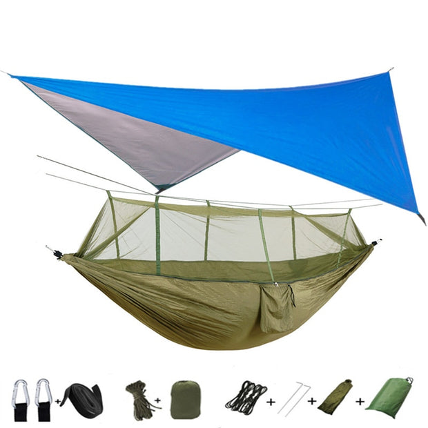 Lightweight Portable Camping Hammock Waterproof Mosquito Net Hammock Canopy 210T Nylon