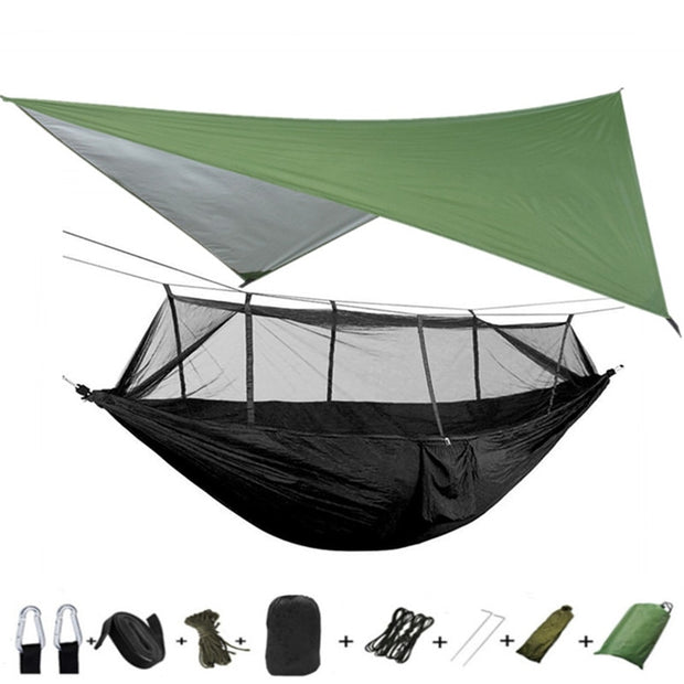 Lightweight Portable Camping Hammock Waterproof Mosquito Net Hammock Canopy 210T Nylon