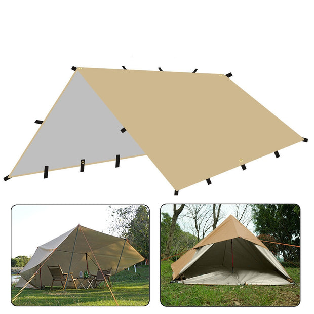 Camping 19 Hanging Points Tent Tarp Survival Sun Shelter Shade Canopy 4x4 3x4 3x3